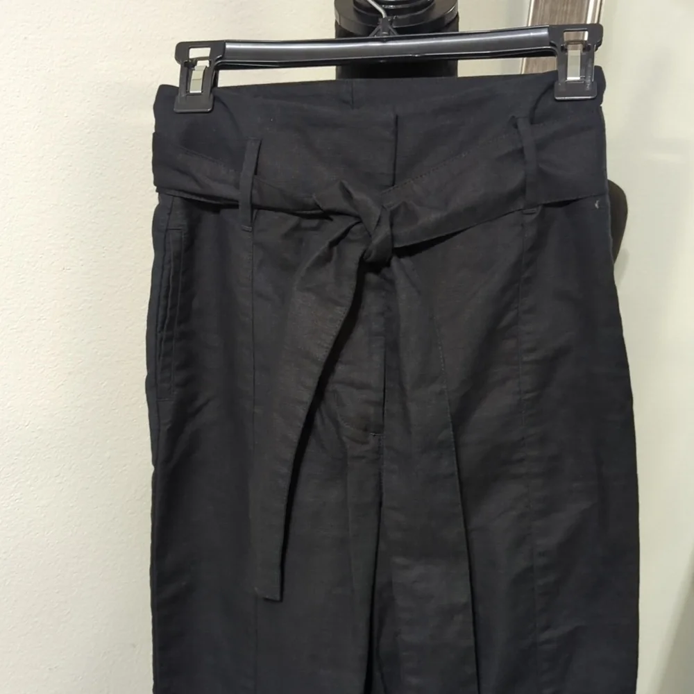 Aritzia Wilford Black Tie Crop Pants